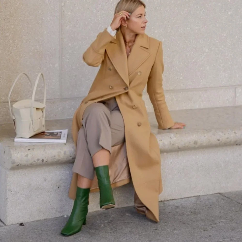 "Dear Frances" Cube green leather boots forest US 8/EU 38 - Picture 2 of 4